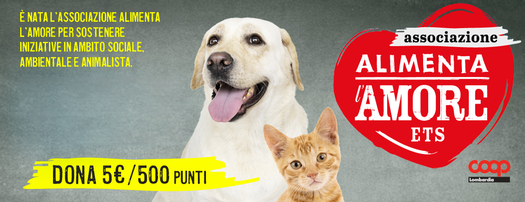 Nel 2024, 10° anniversario di attività, Alimenta l’Amore diventa Associazione, per sostenere iniziative legate al mondo degli animali.