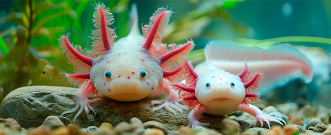 L'axolotl rigenera arti, midollo spinale e cervello senza cicatrici. Scopri il segreto di questa incredibile salamandra.